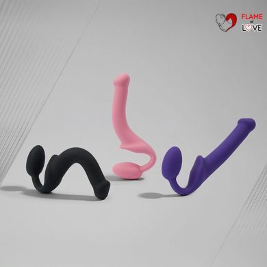 Безремінний страпон Strap-On-Me Rose M, повністю регульований, діаметр 3,3 см