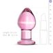 Рожева анальна пробка зі скла Gildo Pink Glass Buttplug - 3