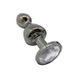 Металева анальна пробка Wooomy Lollypop Double Ball Metal Plug L, діаметр 3,5 см, довжина 10,5 см - 1