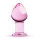Рожева анальна пробка зі скла Gildo Pink Glass Buttplug - 1