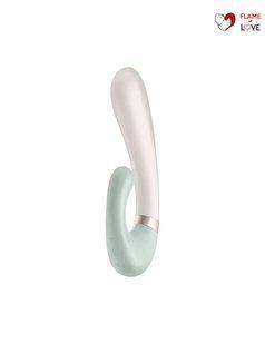 Смарт вібратор-кролик із підігрівом Satisfyer Heat Wave Mint