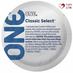 Набір класичних латексних презервативів One Classic Select (ціна за 5 шт.)