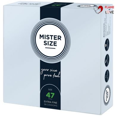 Презервативи Mister Size - pure feel - 47 (36 condoms), товщина 0,05 мм