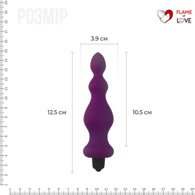 Анальна пробка з вібрацією Adrien Lastic Bullet Amuse Purple, макс. діаметр 3,9 см
