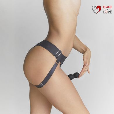 Трусики для страпона Strap-On-Me HARNAIS LINGERIE UNIQUE, One Size, сірі