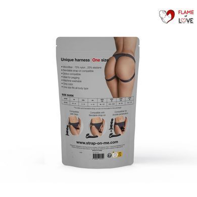 Трусики для страпона Strap-On-Me HARNAIS LINGERIE UNIQUE, One Size, сірі