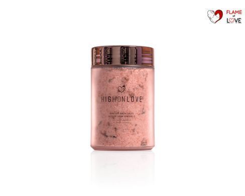 Рожева сіль для ванниз олією насіння канабісу Sensual Bath Salt, 500 гHighOnLove (Канада)