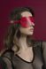 Маска на очі Feral Feelings - Blindfold Mask, натуральна шкіра, червона - 2