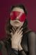 Маска на очі Feral Feelings - Blindfold Mask, натуральна шкіра, червона - 1