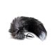 Металева анальна пробка Лисячий хвіст Alive Black And White Fox Tail S, діаметр 2,9 см - 1