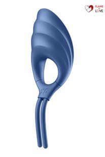 Ерекційне віброкільце-ласо Satisfyer Swordsman Blue, міцна фіксація, 10 режимів, потужний мотор