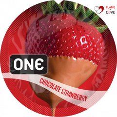 Презерватив One FlavorWaves Chocolate Strawberry шоколад с клубникой
