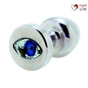 Анальна пробка Diogol Anni R Eye Silver Кристал 30 мм, кристал Swarovski у вигляді ока