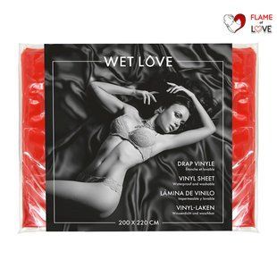 Простирадло з вінілу Fetish Tentation Red 220x200, червоне