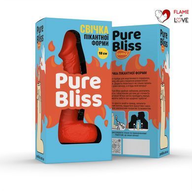 Свічка у вигляді члена Pure Bliss BIG Orange 18 см