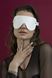Маска на очі Feral Feelings - Blindfold Mask, натуральна шкіра, біла - 1