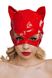 Еротична лакована маска D&A Кішечка, червона - 1