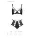 Комплект білизни Passion TASMINA SET S/M black, ліф, високі трусики з корсетом ззаду - 5