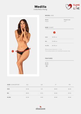 Трусики Obsessive Medilla crotchless thong XL/2XL