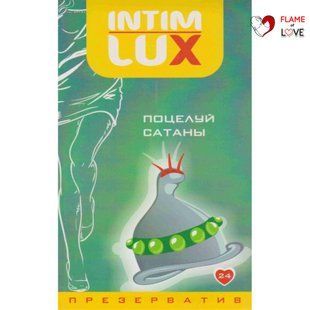 Презерватив з вусиками та кульками Intim Lux Поцілунок сатани латексний (ціна за пачку, 1 шт.)