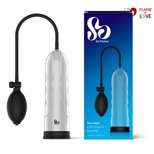 Вакуумна помпа для пеніса Pleasure Penis Pump, колір: чорний So Divine (Велика Британія)