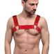 Чоловіча портупея на груди з натуральної шкіри Feral Feelings - Bulldog Harness Red - 1