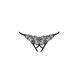 Трусики мереживні з доступом Passion Exclusive VIOLANTE THONG L/XL, black - 5