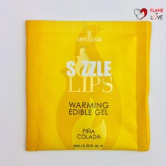 Пробник масажного гелю Sensuva - Sizzle Lips Pina Colada (6 мл)