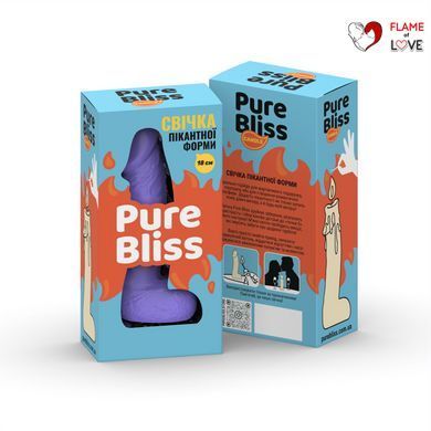 Свічка у вигляді члена Pure Bliss BIG Violet 18 см