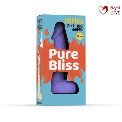 Свічка у вигляді члена Pure Bliss BIG Violet 18 см