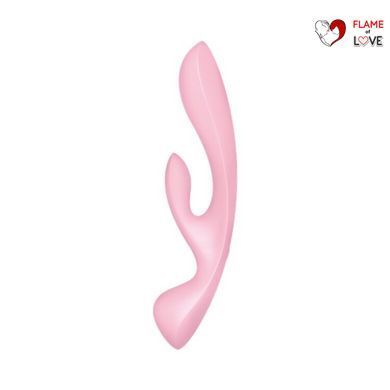Двосторонній вібратор-кролик Satisfyer Triple Oh Pink, 3 мотори, руків&rsquo;я-масажер