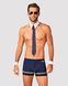 Еротичний костюм пілота Obsessive Pilotman set S/M, боксери, манжети, комір з краваткою, окуляри - 1