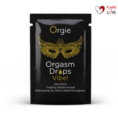 Сашет Кліторальні краплі з вібрацією ORGASM DROPS VIBE! - 2 мл Orgie