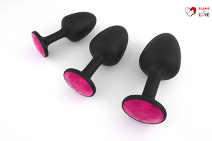 Анальна пробка Dorcel Geisha Plug Ruby M з кулькою всередині, створює вібрації, макс. діаметр 3,2см
