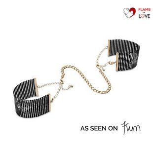 Наручники Bijoux Indiscrets Desir Metallique Handcuffs - Black, металеві, стильні браслети