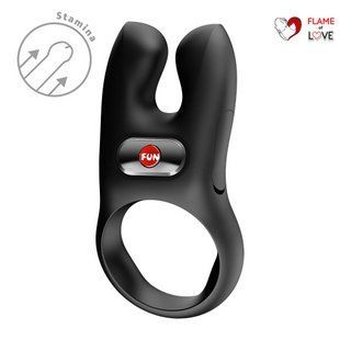 Ерекційне віброкільце з подвійною стимуляцією клітора Fun Factory NŌS CLASSIC Black, 2 мотори