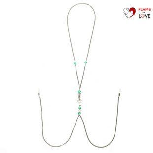 Прикраса для сосків Art of Sex - Nipple Clamps Arrow, колір м'ятний