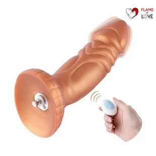 Фалоімітатор з вібрацією Hismith Slightly Curved Vibrating Silicone Dildo Monster Series, KlicLok
