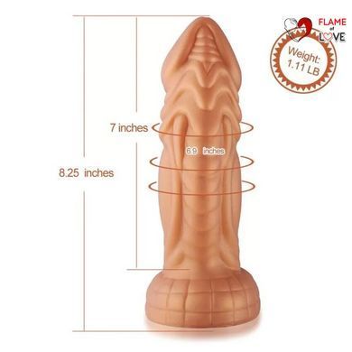 Фалоімітатор з вібрацією Hismith Slightly Curved Vibrating Silicone Dildo Monster Series, KlicLok