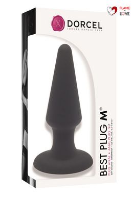 Анальна пробка Dorcel Best Plug M м'який soft-touch силікон, макс. діаметр 4,1см