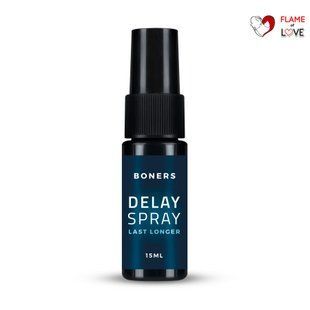 Спрей-пролонгатор Boners Delay Spray 15 мл, легкий анестетик лаурет-9 + метил лактат