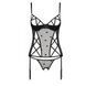 Корсет з підв'язками, стрінги Passion LOVELIA CORSET S/M, black - 4