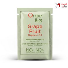 САШЕТ Органічна масажна олія з ароматом грейпфрута GRAPE FRUIT, 2 мл. ORGIE BIO (Бразилія-Португалія)