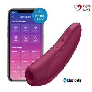 Вакуумний кліторальний стимулятор Curvy 1+ колір: бордовий Satisfyer (Німеччина)