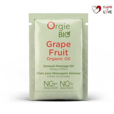 САШЕТ Органічна масажна олія з ароматом грейпфрута GRAPE FRUIT, 2 мл. ORGIE BIO (Бразилія-Португалія)