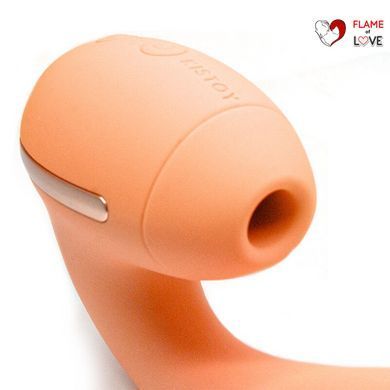 Вакуумний вібратор KISTOY Tina Mini Orange, вагінально-кліторальний