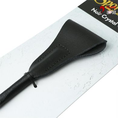 Шлепалка Sportsheets Crystal Crop Noir, ручка инкрустирована черными кристаллами