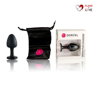 Анальна пробка Dorcel Geisha Plug Diamond XL з кулькою всередині, створює вібрації, макс діаметр 4,5