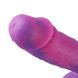 Фалоімітатор 8.2″ з вібрацією для секс-машин Hismith Purple Silicone Dildo with Vibe, KlicLok - 6