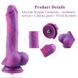 Фалоімітатор 8.2″ з вібрацією для секс-машин Hismith Purple Silicone Dildo with Vibe, KlicLok - 7